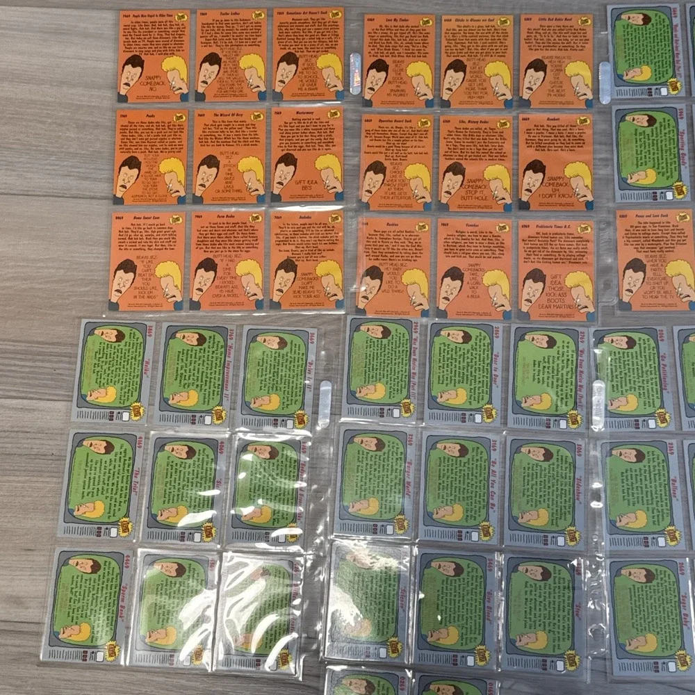 1994 Fleer‎ Ultra Beavis And Butthead Card Lot Of 149 In Plastic Sleeves